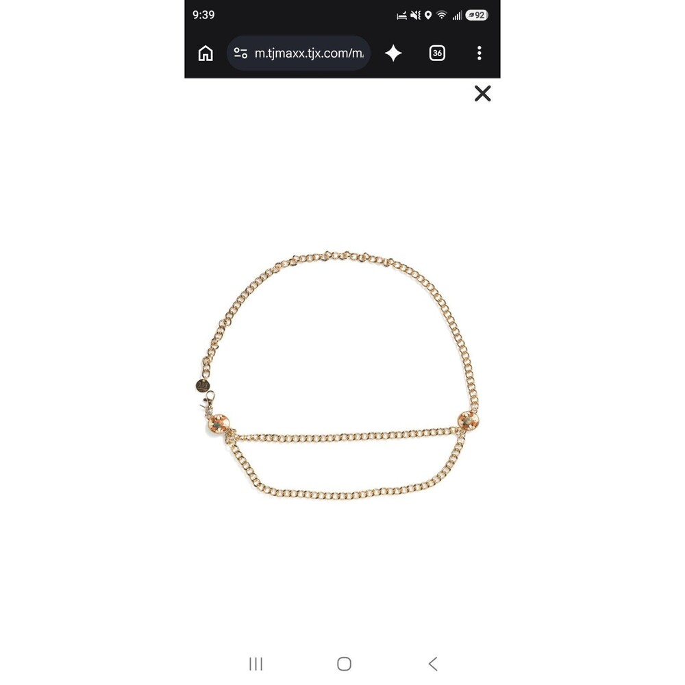 NWT Haute Hippie Style Gold Chain Belt Jewel-Toned Medallion Boho Waist Chain...